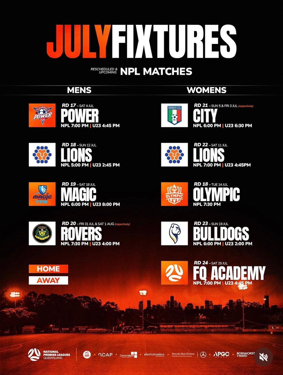 July NPLM & NPLW Fixtures